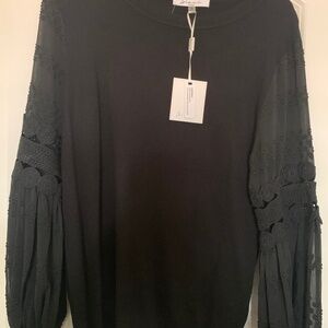 Black knit top